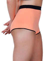 Peach High-Waist Trim Shorts