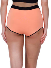 Peach High-Waist Trim Shorts