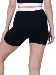 Classic High-Waist Contrast Trim Shorts