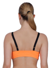 Orange Ruched Bra