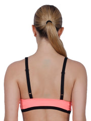 Neon Pink Ruched Bra