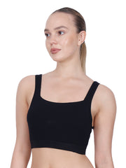 Ultimate Black Padded Sports  Bra With Removable Cups