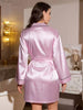 Pink Stripe Satin Robe