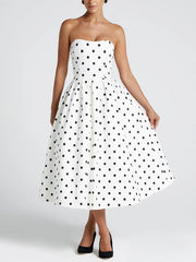 Midnight Polka Dress