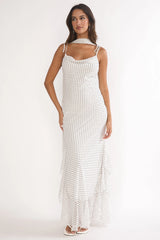 Isla Polka Dot Scarf Maxi Dress