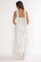 Isla Polka Dot Scarf Maxi Dress