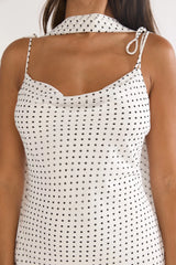 Isla Polka Dot Scarf Maxi Dress