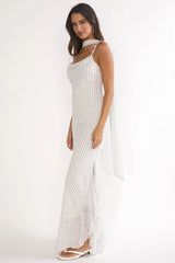 Isla Polka Dot Scarf Maxi Dress