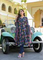 Midnight Bloom Cotton Suit Set