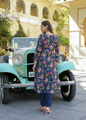 Midnight Bloom Cotton Suit Set