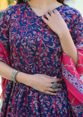 Indira – Navy Pink Suit Set