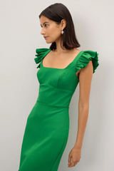 Green Ruffle Mac Dress