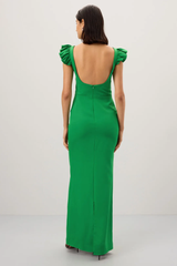 Green Ruffle Mac Dress