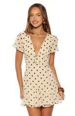 Bella Polka Tie-Front Mini Dress