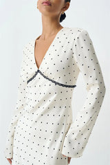 Celeste Polka Lace Midi Dress