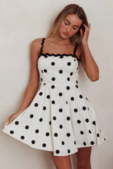 Amelia Polka Dot Flare Mini Dress