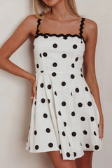 Amelia Polka Dot Flare Mini Dress