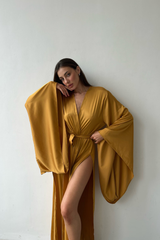 Golden Satin Robe