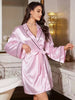 Pink Stripe Satin Robe