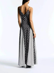 Aria Polka Contrast Maxi Dress
