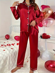Silken Statement Co-ord – Crimson Flame