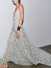 Elara Polka Maxi Dress