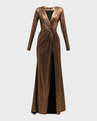 Aureate metallic gown