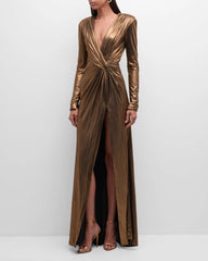 Aureate metallic gown