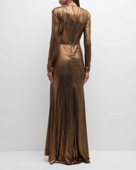 Aureate metallic gown