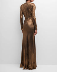 Aureate metallic gown