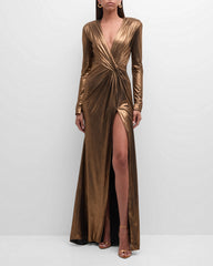 Aureate metallic gown