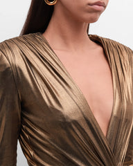 Aureate metallic gown