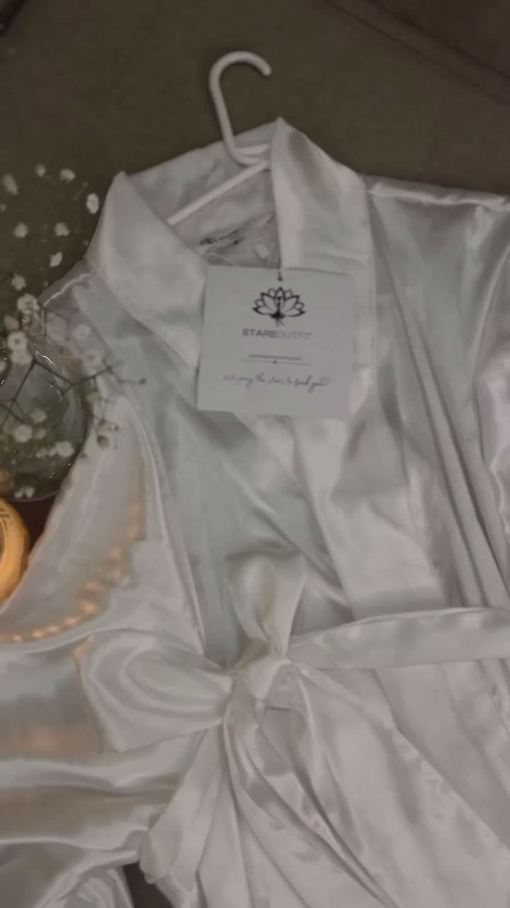 Pearl Satin Robe Dress